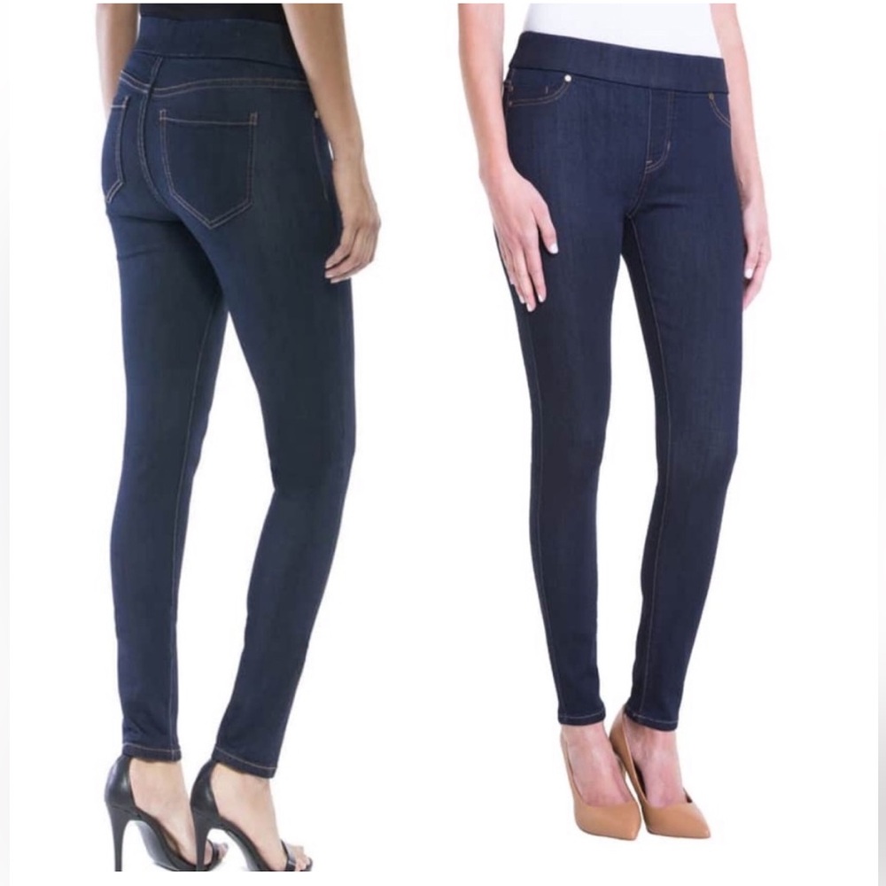 NWT Liverpool Denim Leggingsâ Womenâs Size 8 Dark Wash Pull-on Comfort